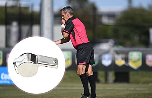 HAADI Sports Whistle for Coaches, Referees and Teachers in Solid Stainless Steel, Loud Cork Pea Sound, Metal Keyring Clip, Football PE School Training and Emergency Use — view 6