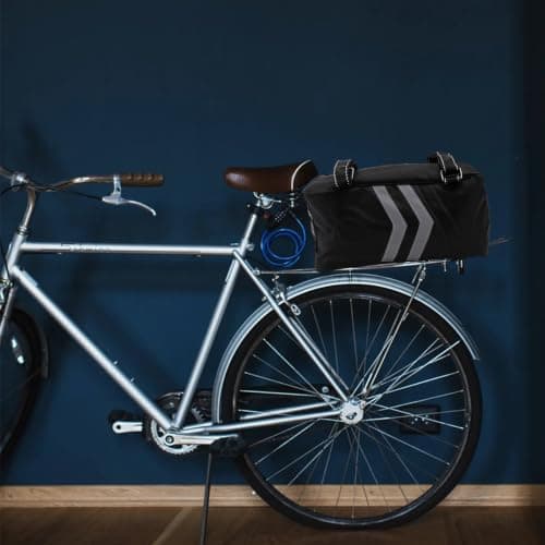 BATHVEVE L Bike Backseat Bag Large Capacity Storage Box for Electric Vehicle and Bike, Made of Sturdy Pu Material, Suitable for Outdoor Travel with High Visibility Feature — view 5