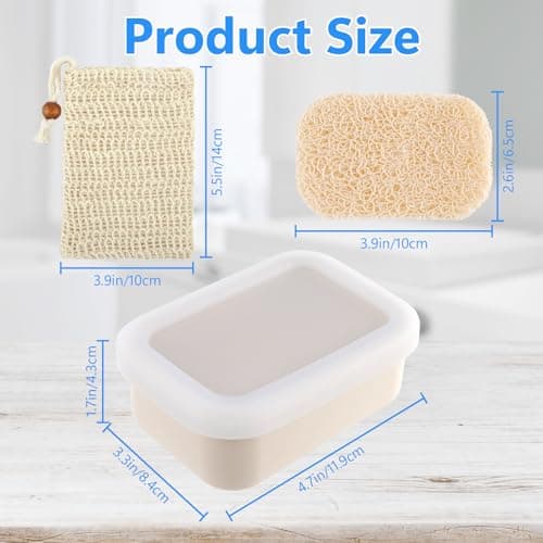 KUAOOAUK Silicone Travel Soap Case with a Draining Matandfoaming mesh bag — view 2
