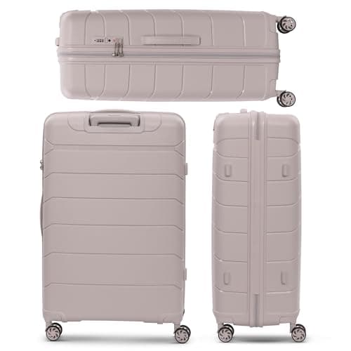 Aerolite Large 28in 100L Polypropylene Hard Shell 8 Wheel Spinner Suitcase — view 5