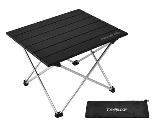 TREKOLOGY Small Folding Camp Table - Lightweight, Portable Outdoor Beach Table