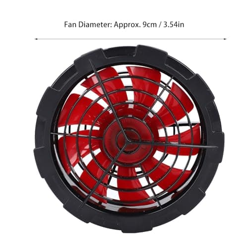 Cooling Jacket Fan, Speeds 80000mAh Battery Power Bank Set, 130Lps Airflow DC USB Ports, Expandable Hood Design — view 2