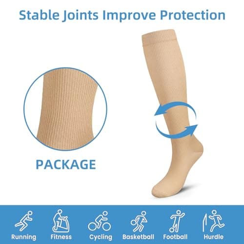 Losvcbcx (2/4/6/7 Pairs Compression Socks for Women & Men 15-20 mmHg is Best Athletic & Medical for Running Flight Travel Nurses — view 2