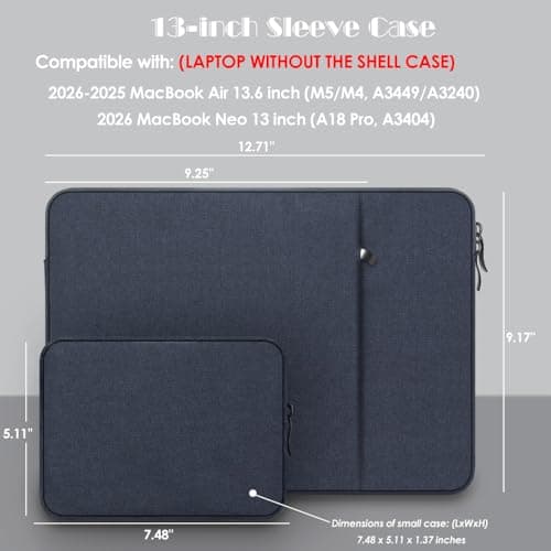 ProElife 13-Inch Laptop Sleeve for MacBook Neo & MacBook Air 13.6 M5/M4 — view 2