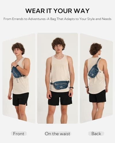 Waterfly Bum Bag Fanny Pack Waist Packs with RFID Blocking Navy Blue — view 2