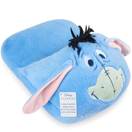 Disney Eeyore Foot Warmer Women Teens UK 2-13.5, Non Electric Fleece Foot Muff Adults, Heated Slipper, Non Slip, Arthritis Muscle Pain (Blue Eeyore)