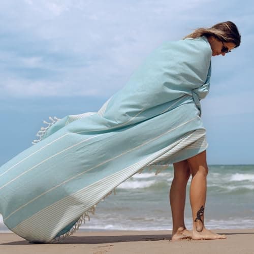 MOMOMUS Beach Blanket XXL 210x240cm (83x94in) Sand Free Cotton Mat — view 5