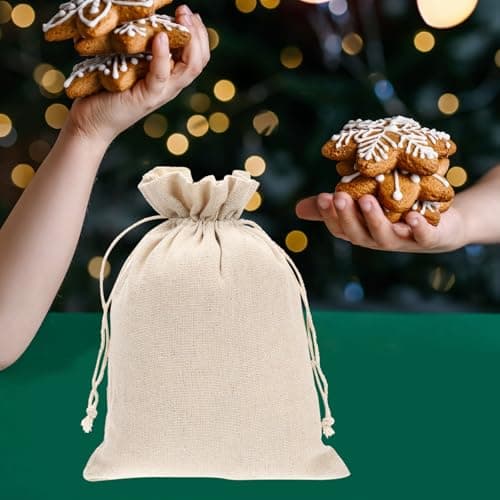 3pcs Portable Drawstring Jewelry Storage Pouch Cloth Travel Bag Beige — view 5