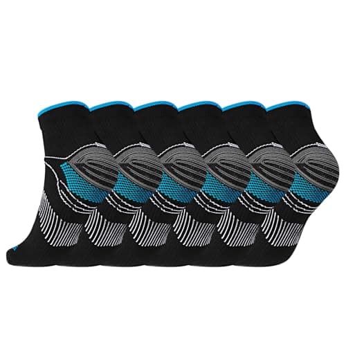 Radsocken 6 Pairs Compression Socks for Men Women,Plantar Fasciitis Socks