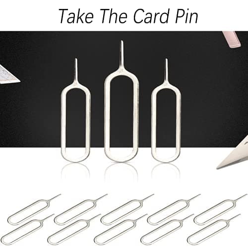 10Pcs SIM Card Removal Openning Tool, Tray Eject Pins Needle Opener, Universal Sim Ejector Tool for iPhone, HTC, Samsung Galaxy, Smartphone — view 6