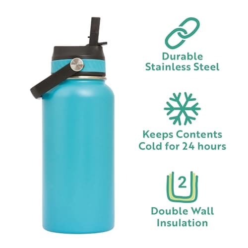 Polar Gear Insulated Water Bottle with Flip Straw - 800ml Teal — view 5