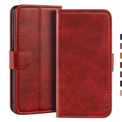 Shantime Faux Leather Case for ZTE Telstra 5G Hotspot 2 - Red — view 2