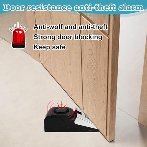 2pcs- Enhanced Security Door Stop Alarm & Portable Lock Kit for Travel, Home, and Dorm Safety — view 3