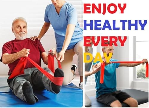 Resistance Bands Set [Set of 3] 1.5M/4.9ft Skin-Friendly Exercise Bands with 3 Resistance Levels,Workout Bands Set for Women Men,Ideal for Yoga,Gym,Fitness (MULTI-COLOR)) ((SET OF 3 (MULTI-COLOR)) — view 4