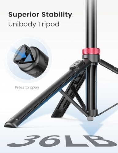 68.5" Phone Tripod with Fill Light (2500K-9900K), Selfie Stick with Remote — view 6