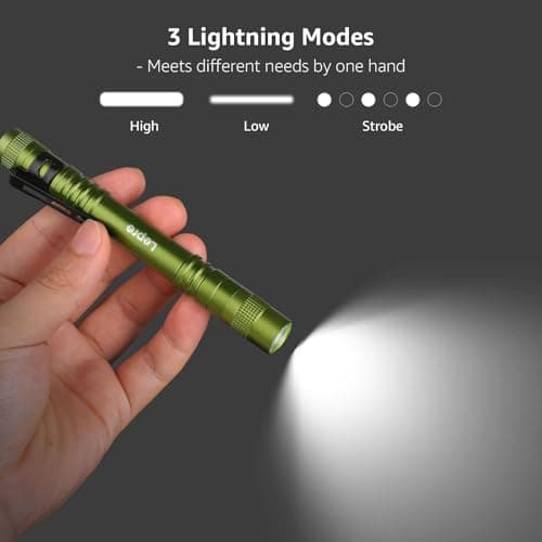 Lepro LED Torch Battery Powered, 2 Pack Pen Torches with Clip, Pocket Sized — view 3
