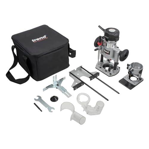 Trend Dual-Base Trim & Plunge Router, 1/4 Inch Collet, 710W, 240V — view 4