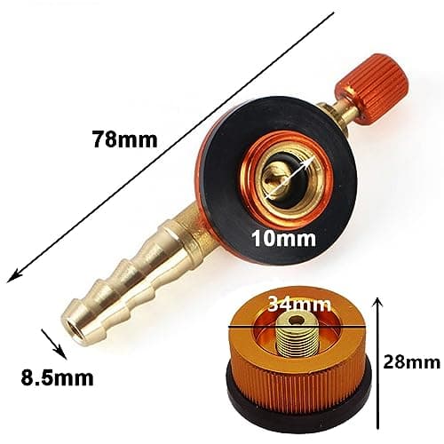 Valve Caps Camping Gas Refill Adapter for Butane Canister, 2 Piece Set — view 3