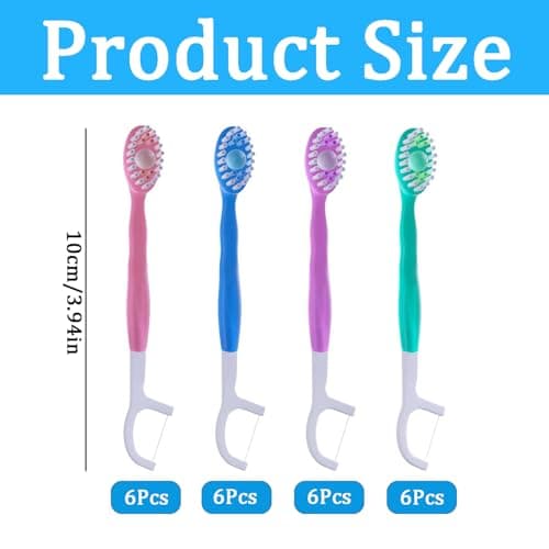 24 Pcs Disposable Toothbrush, Mini Toothbrush and Toothpaste, Portable Travel Toothbrushes, Individually Wrapped Dental Hygiene Kit for Long Flights, Camping, and Office Commuting — view 2