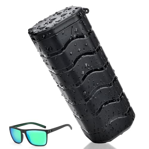 ClaspVital Tactical Hard Shell Sunglasses Case, Military-Grade Crushproof & Water-Resistant Protective Case for Outdoor/Travel - Fits Ray-Ban, Oakley, Maui Jim & 200+ Premium Sunglasses, Black, Large