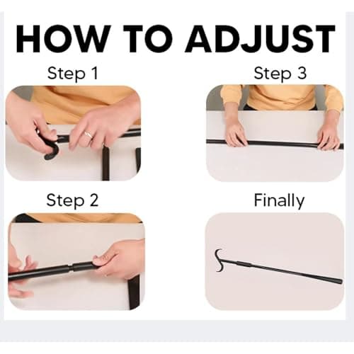 2 in 1 Dressing Aid Stick Adjustable 35'' Inch with Shoe Horn & Sock Removal Tool for Elderly & Seniors to Put on and Take Off Shoes & Clothes,-NHS Healthcare — view 6