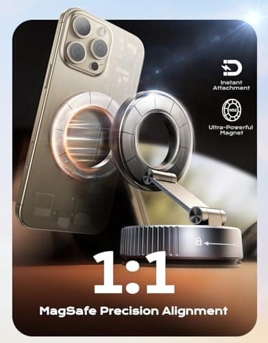 Mohard 2026 Magnetic Phone Holder for Cars, [Nano Gel+Vacuum Suction] — view 5
