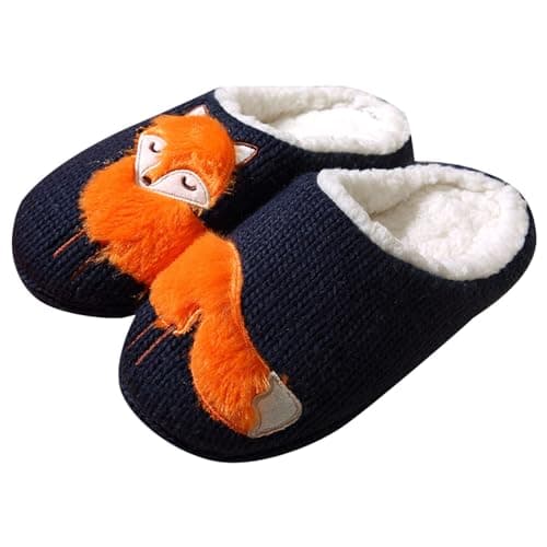 DFSDJEUW travel slippers women Slippers Women Pairable Slipper Socks | House For Fuzzy Slipper Socks | Animal Designs Wide Fit Anti-Slip ladies memory foam Orange 7
