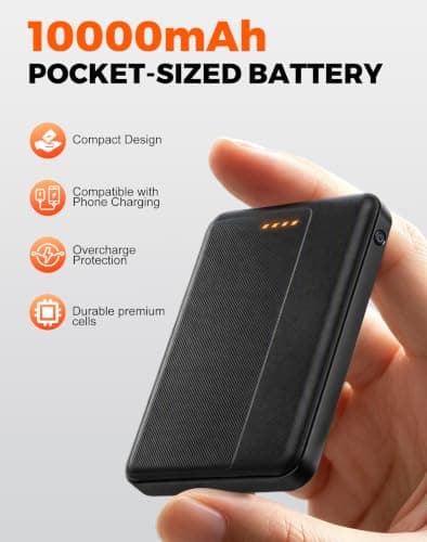 CKARTIC Heated Gilet for Men with 10000mAh Power Bank Heated Vest Men L — view 5