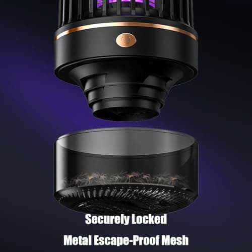 Mosquito Killer Lamp, USB Rechargeable Light Bug Zapper, 3 in 1 Silent UV mosquito killer for Indoor and outdoor 360° Attract Flying Insects — view 4