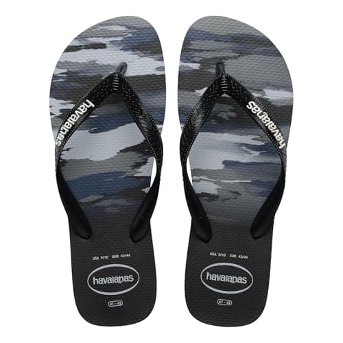 Havaianas Top Camu Men FlipFlop Black/Black/White 10/11 UK