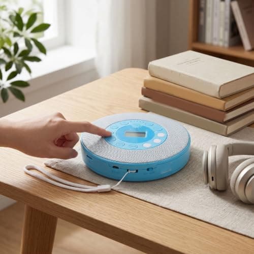 Sorandy Bluetooth Portable CD Player for Car, Travel (Blue) — view 4
