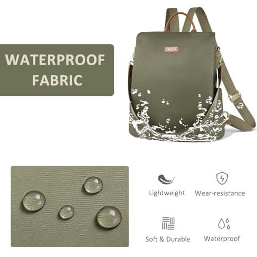 Fmeida Anti Theft Backpack for Women Small Travel Rucksack Water Resistant — view 5