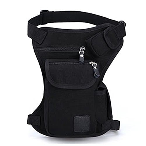 Canvas Drop Leg Bag Hiking Waist Pack for Men Women Outdoor Travel Sports Tactical Military Motorcycle Bike Cycling Riding Thigh Fanny Pouch
