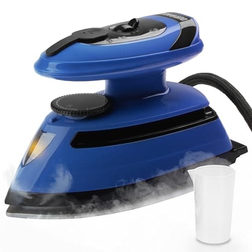 Duronic Travel Steam Iron SI4 BB Portable Steam Irons with Dual Voltage Lightweight Electric Mini Iron with Ceramic Plate 420W Compact Iron for Travelling Sewing & Holidays