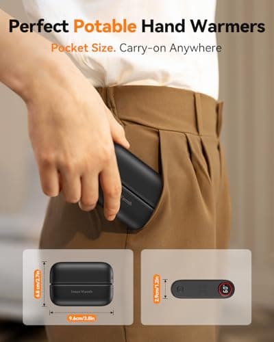 Hand Warmers Rechargeable, 2 Packs 8000mAh Long Lasting — view 6