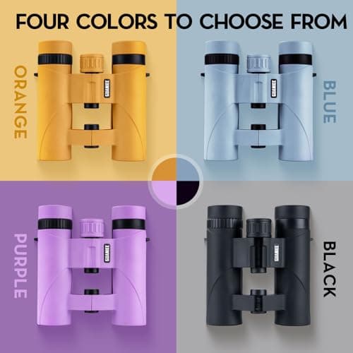 10x25 Binoculars for Adults Mini Pocket Compact Binoculars Waterproof Small Binocular for Bird Watching Travel Stargazing Outdoor Sports Orange — view 5