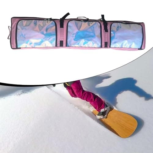 Ronyme Ski Bag Roller Snowboard Bag with Wheels, Carrier Case, Gear and Apparel Storage for Snowboarding Outdoor Skiing Men Women, Pink — view 5