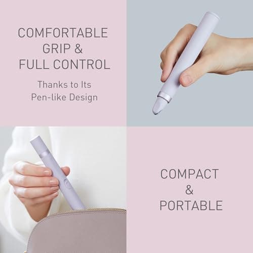 Panasonic ES-EF10-V503 Eyebrow & Facial Hair Epilator for Women, Eyebrow Shaper, LED Light, Compact Pen Design, AA Battery Operated, Light Purple — view 6