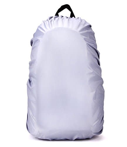 LaoZan Portable Backpack Rain Cover Waterproof Pack Covers Rucksack Bag Rainproof Dust Raincover For Outdoor Hiking Camping Traveling White L