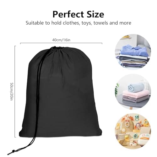 OTraki 2 PCS Travel Laundry Bag 40x50cm Drawstring Storage Bag Dirty Clothes laundry bag Foldable Storage Bag for Toys Camping Holiday Student Dorm College Apartment — view 2