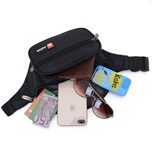 Waterproof bumbags and Fanny Packs for Women Men Hiking Running Travel Dog wolking Waist Bag for Women Men Waterproof for Travel Running Hiking Ladies Girls Boys Kids Child (Black) — view 3