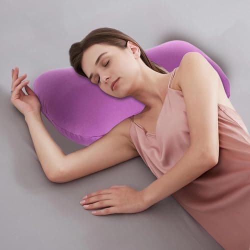 Extra Soft Microbead Travel Neck Support Pillow, Microbead Pillow For Sleeping, Portable Comfort Bean Bag Pillows For Bed Chair Home Office Travel Car Flights, Back Head Arm Wrist Ergonomic Support — view 4