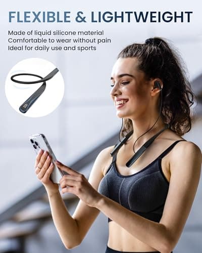 Nsyee A18C Neckband Headphones, ANC Bluetooth 5.4 Wireless Earphones — view 6