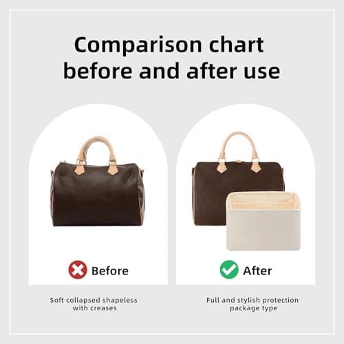 DGAZ Silk Bag Organiser Insert Fits Speedy (25, Craie) — view 4