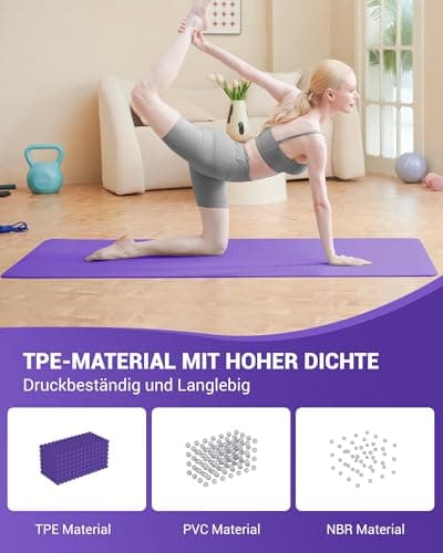 Narwhal Yoga Mat Non-Slip TPE Exercise Mat Cushion 183x61x0.6cm — view 3