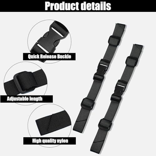 AZWOOD Adjustable Chest Strap for Backpacks, 2 Pieces Sternum Straps Replacement, Durable Quick-Release Buckles, Universal Fit for Hiking, Running, Traveling, Outdoor Sports, School Bags — view 3