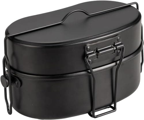 Messkit Camping Cooking Set Camping Cookware Set Mess Tins for Camping Cook Set Camp Cookware Cooking Pot Camping Cooker Mess Kit Aluminum 1.1L — view 2