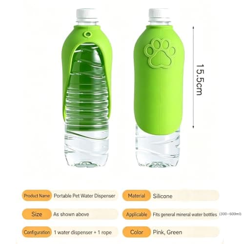 Silicone Portable Dog Water Bottle Adapter, Drinking Cap for Bottles Dogs — view 6