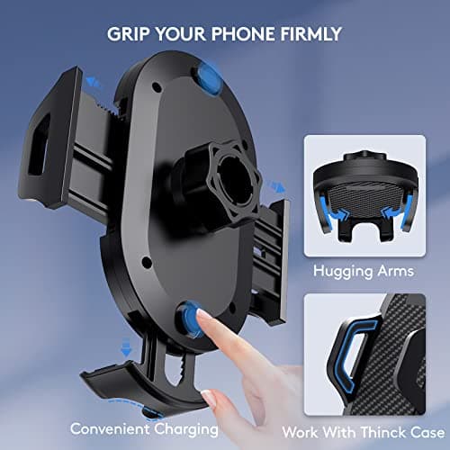 Madeggs Car Phone Holder Mount, [Strong Suction Cup] [Military Grade Durable] for Windshield and Dashboard, Adjustable Long Arm Compatible with iPhone 17 16 15 14 Pro Max and All Smartphones,Black — view 3
