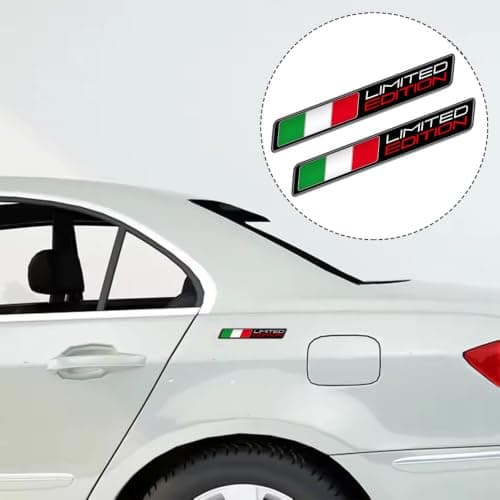 2× ITALY LIMITED EDITION Logo Emblem Badge Decal Sticker Decor Car — view 6